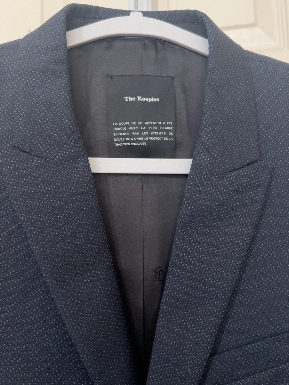 The Kooples Men’s Navy Tailored Blazer Suit Jacket NWT $550